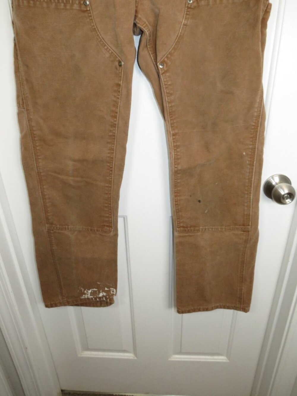 Carhartt Women's Canvas Double Knee WB136 BRN Size 6 x 32 Pants Work Vintage - Picture 3 of 7